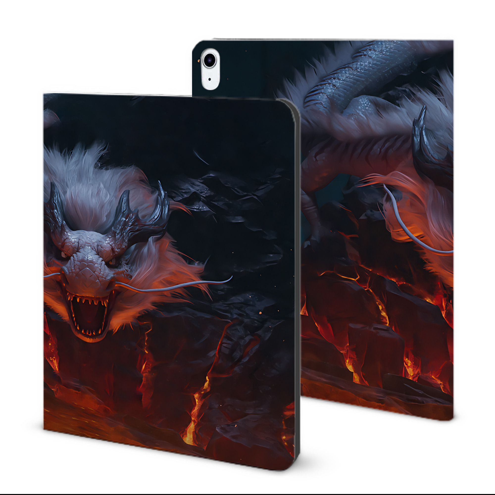 （画像用） Ne Zha 2 ナタ 魔童の大暴れ IPad ケース ブック型 PUレザー TPU 耐衝撃 軽量 薄型 ペン収納なし 全面保護 IPad 各モデル対応